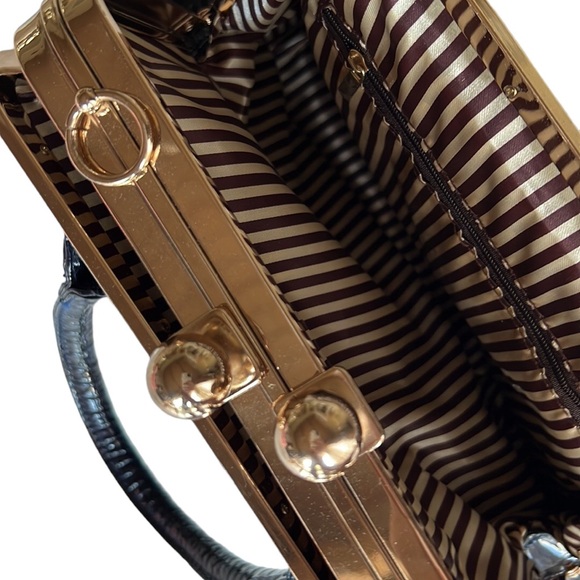 〰️ RIME & CO 〰️ Classy Double-sided Croc Print Patent Leather Handbag 👜 - Picture 11 of 13